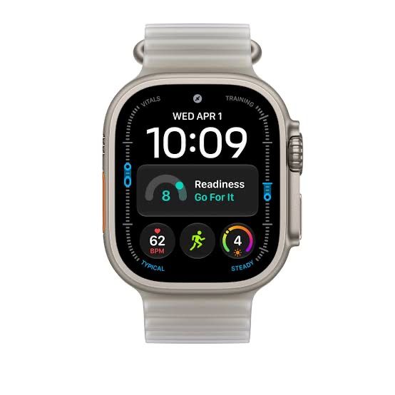 НОВ! Watch Apple Watch Ultra 4 (2026) 5G 49mm Natural Titanium Case with Translucent Grey Ocean Band Гаранция!