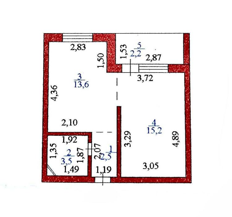 1-комнатная квартира · 38м²