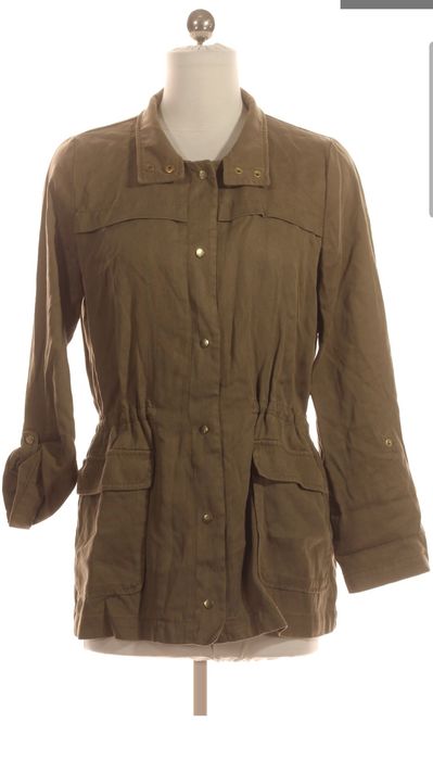 Geacă ușoară de primăvară ZARA S verde militar kaki măsliniu
