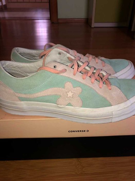 Converse x Golf Le Fleur One Star Ox Light Blue Pink