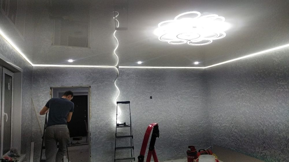 Натяжные потолки Хромтау