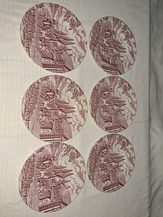 set de masa serviciu farfurii portelan englezesc Myott Royal Mail