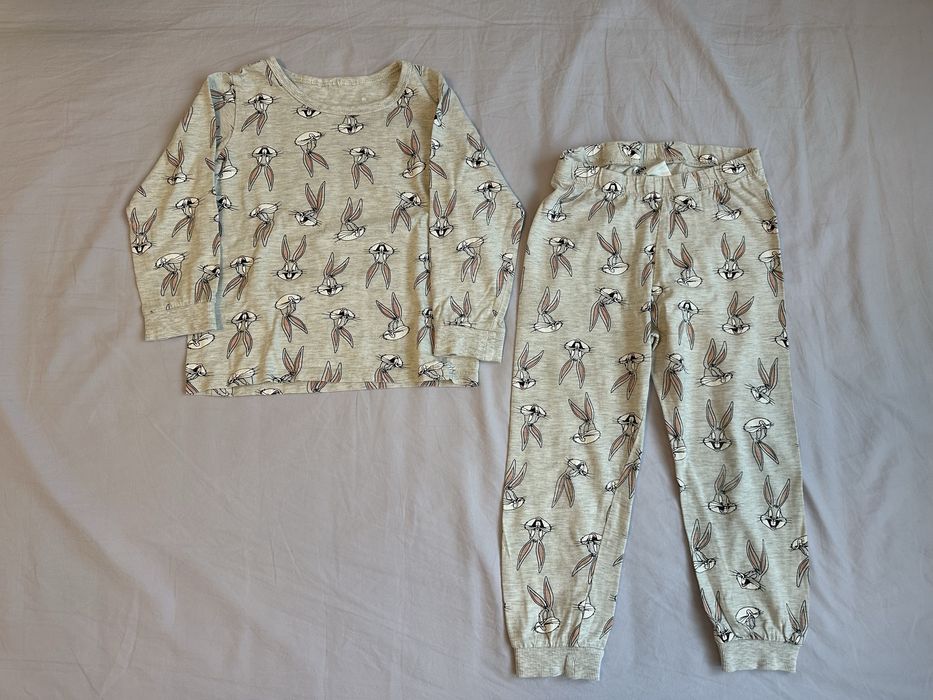 Set 2 pijamale lungi H&M, din bumbac, 98/104 cm