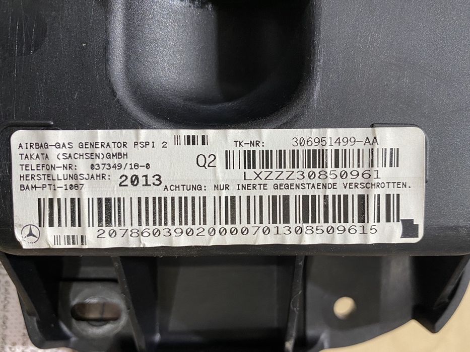 Kit airbag / Centuri / Airbag pasager / Genunchi Mercedes E W207