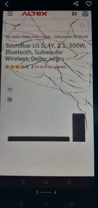 Soundbar LG S40 T 2.1, 300W Redare Bluetooth USB HDMI mp3