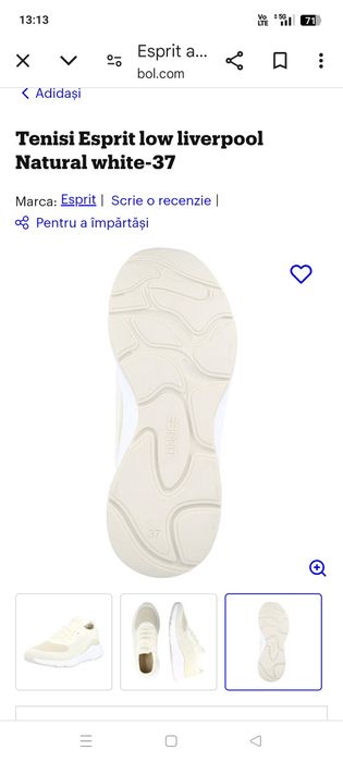 Snekers Esprit albastru Nr 37