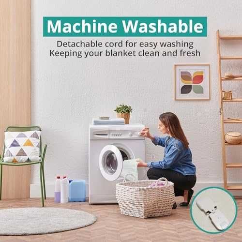 Ново King електрическо одеяло с еластични ленти и 3 топлинни нива