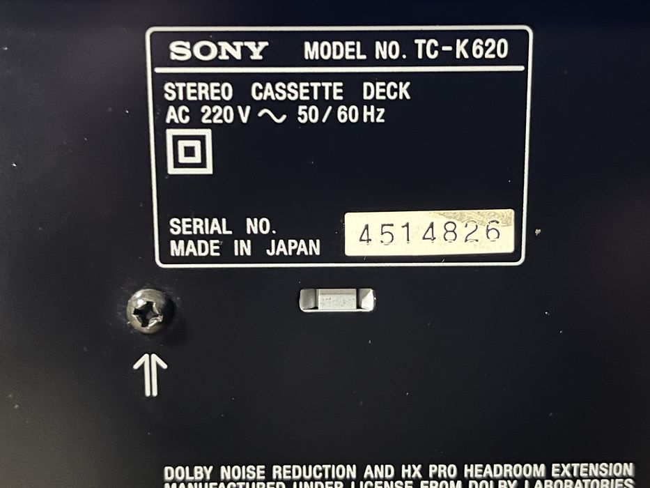 Deck Sony TC-k620