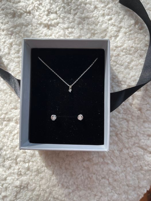 Комлект с диаманти и комлект италианска изработка 14к злато