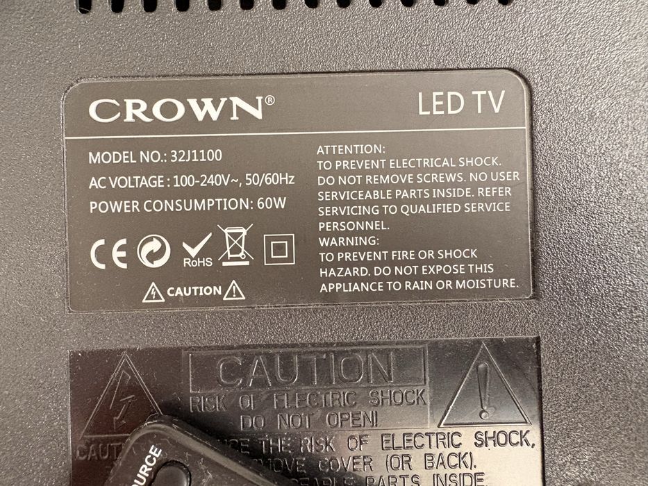 Crown LED LCD 32J1100, 1366x768 HD Ready , 32 inch, 81 см, LED LCD