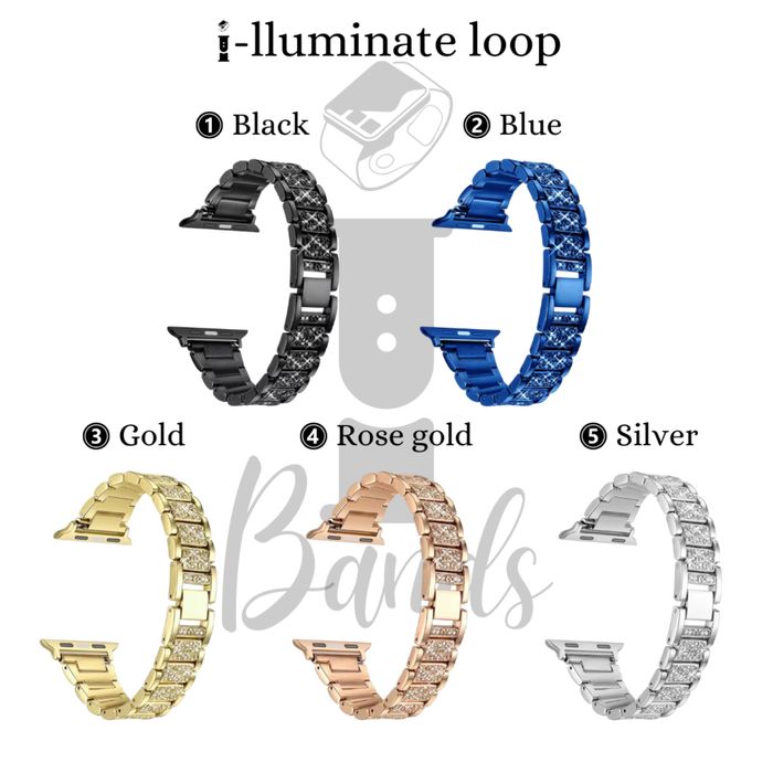 Метални каишки с камъчета за Apple Watch ULTRA/SE/11/10/9/8/7/6/5