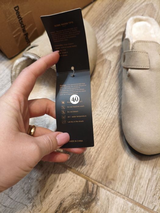 Clogs damă îmblăniți – confortabili moderni– culoare apricot – mărimea