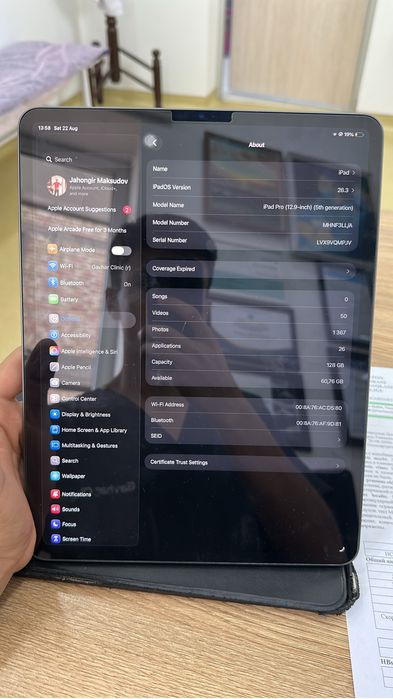 iPad pro 12.9 (M1) 128 GB wifi