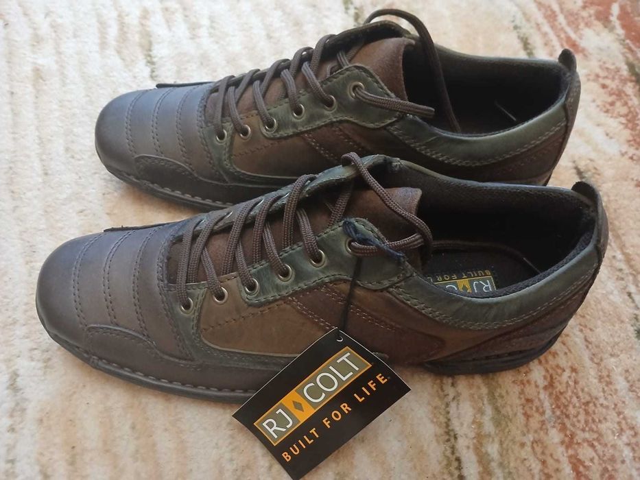 Pantofi piele americani - JIMLAR RJ COLT - brown/olive/tan - mărime 10.5 US (~ 44 EU)