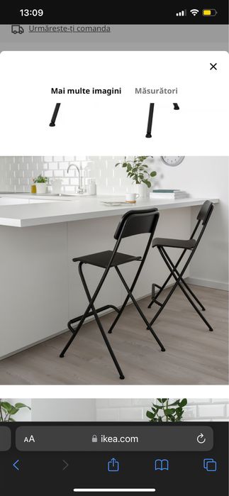 Scaun de bar pliabil Ikea