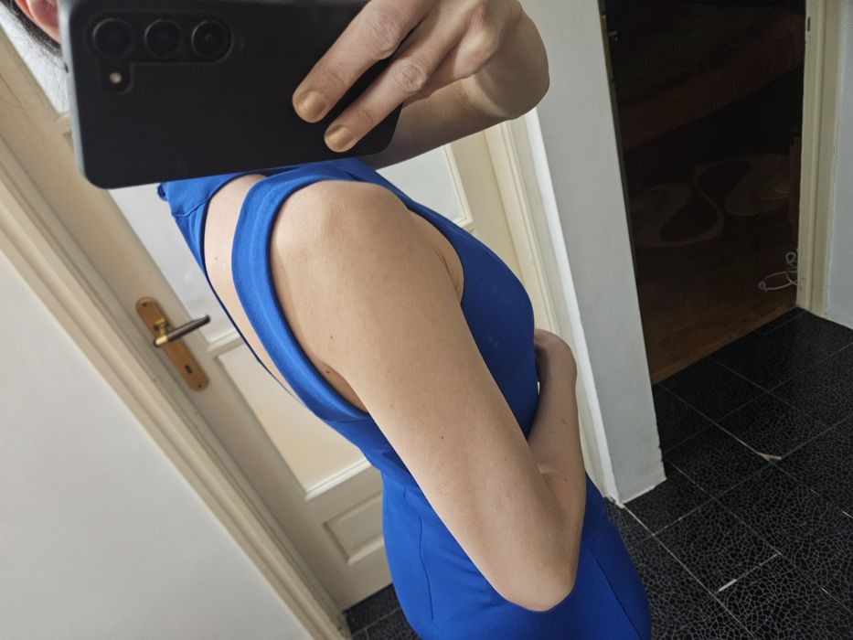 Salopetă albastru electric