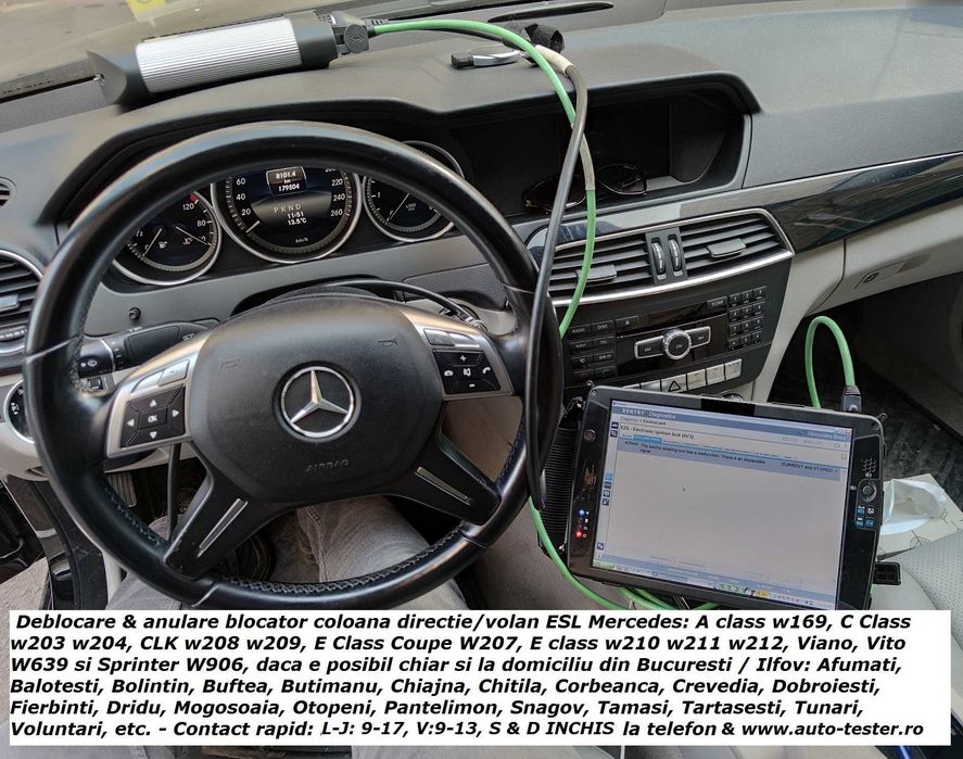 Programare cheie Mercedes chei Smart anulare blocator volan pe loc verificare reparatii contact Mercedes