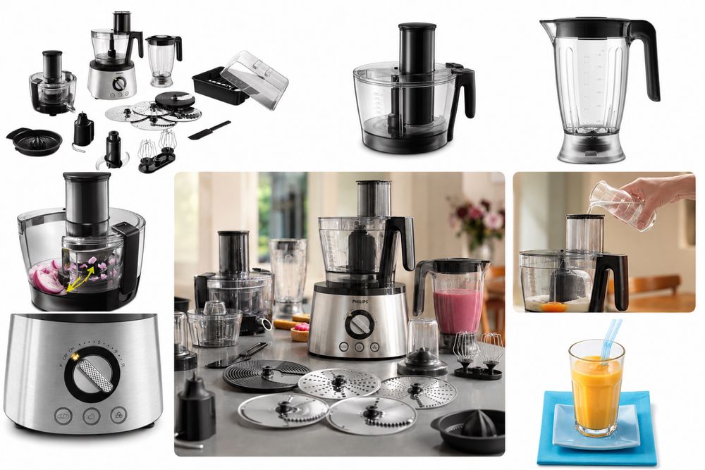 Robot de bucătărie Philips Avance Collection HR7778/00 – 1300 W – Complet – Stare excelentă