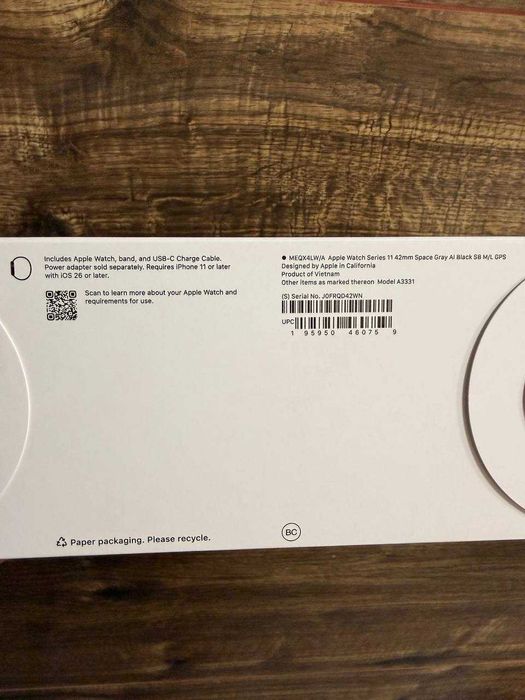 Apple Watch 11 42mm Space Gray Al Black