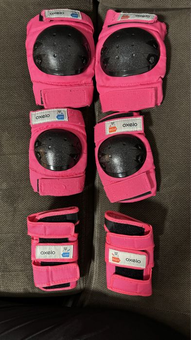 Set protectii genunchi coate pt mers cu role patine bicicleta pt copii