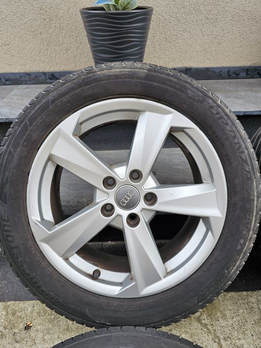 Jante originale Audi 5 x 112 + cauciucuri vara 215 55 17