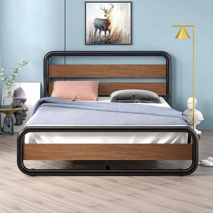 Двуспальная  Кровать Loft krovat темир крават metal kalavat Лофт