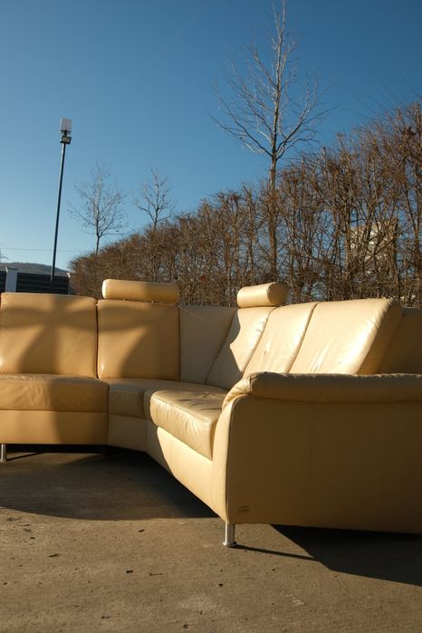 Colțar din piele ~ Crem cald