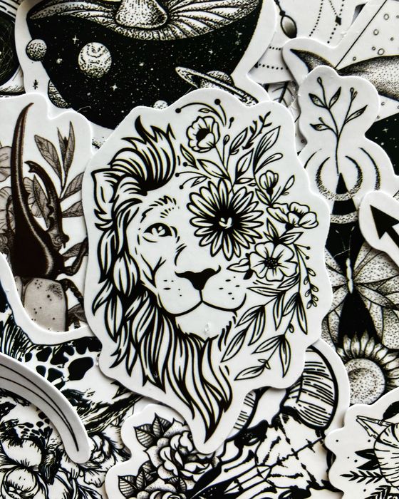 Черно бели стикери/ Black and white stickers