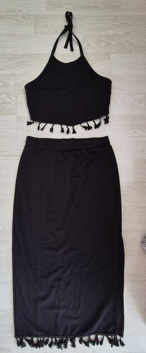 Rochie fusta maieu cu ciucurei