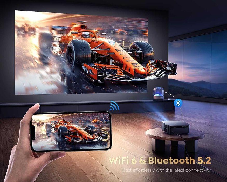 Смарт Проектор с Google TV и Netflix - 1500 ANSI Lumens (4K поддръжка)