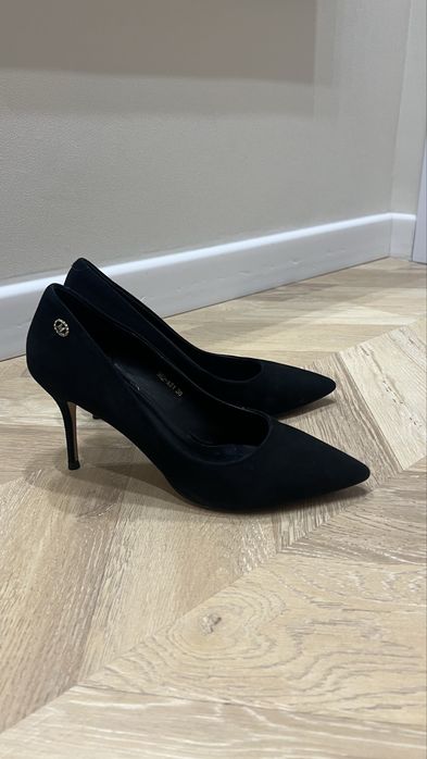 Туфли черные (эко замша)