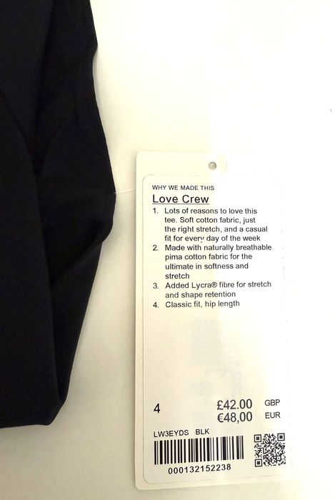 Оригинална Спортна Casual Тениска Lululemon Love Crew