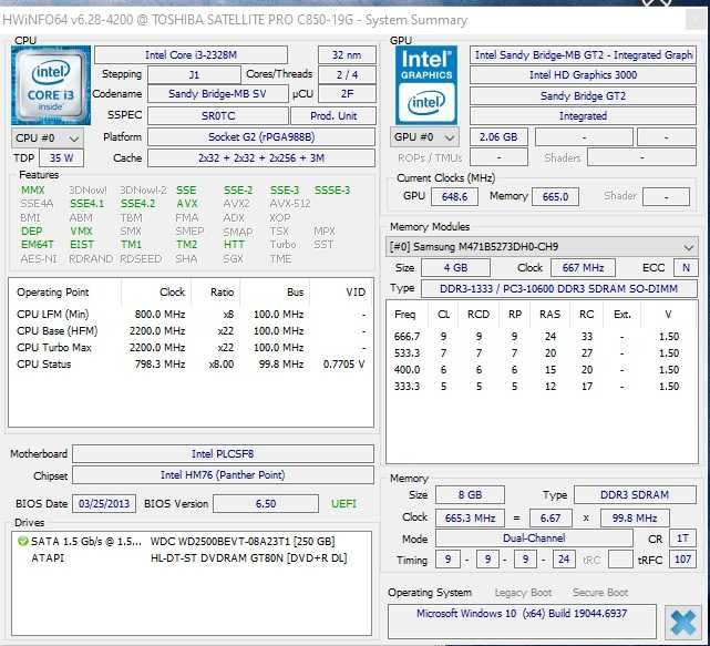 Laptop Toshiba I3 2328m Ram 8G HDD/SSD, 15.6 inch 40 cm