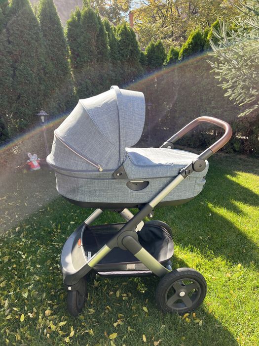 Stokke Trailz Nordic Blue Limited Ed + зимен, летен сет и агнешка кожа