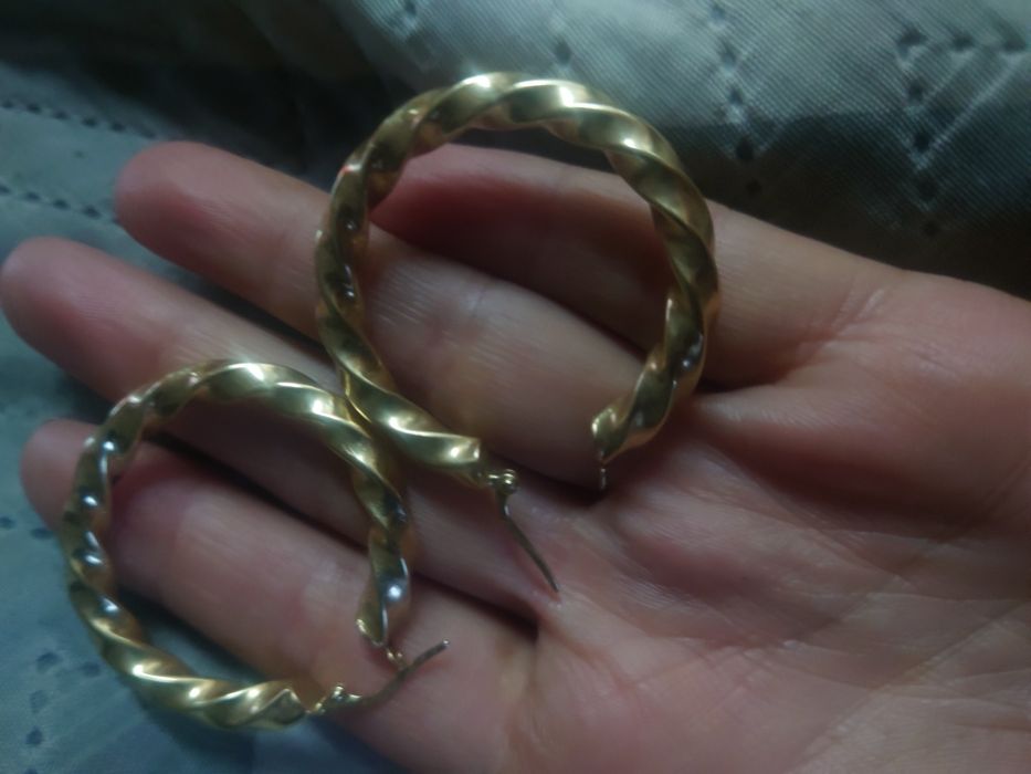 Серьги золото лимонка