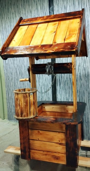 Колодец садовый декор