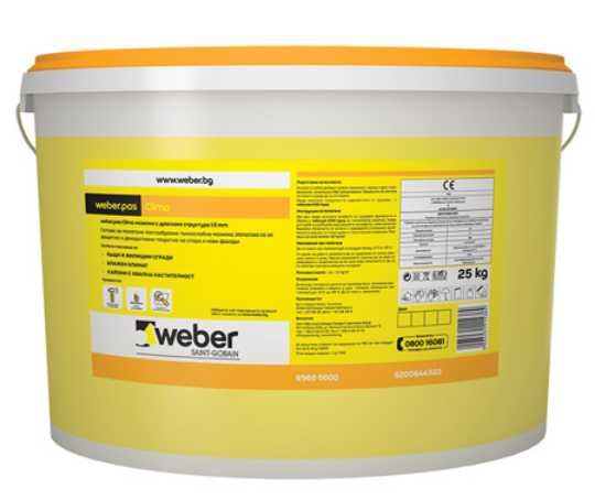 Фасадна мазилка weber Clima 25 кг. 1,5мм. -ОСТАНАЛА от Обект