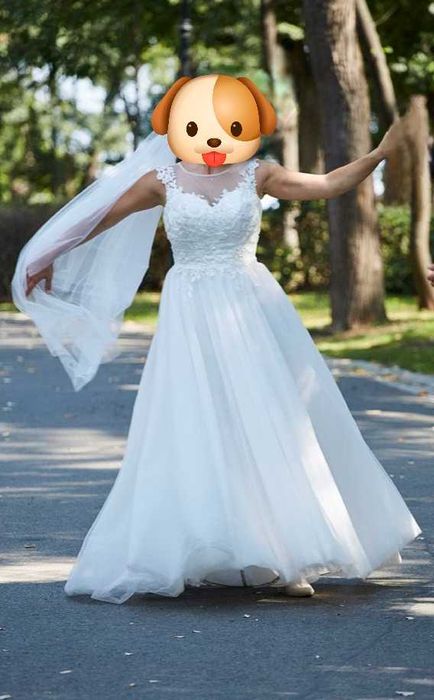 Булчинска рокля с италианска дантела