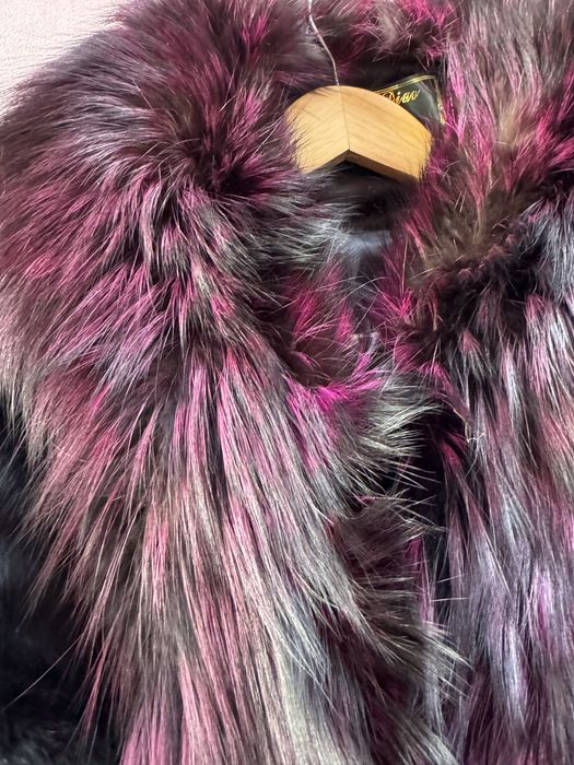 Палто лисица  и агнешка кожа