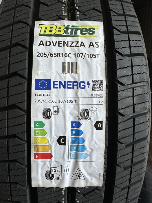 Нови Всесезонни Бусови Гуми TBB TIRES ADVENZZA AS 205/65R16C 107/105T 2056516 2056516C