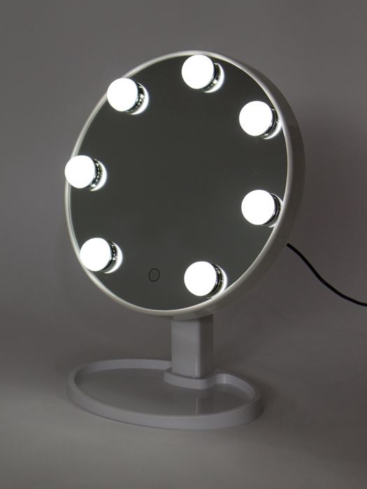 Косметическое зеркало с подсветкой 7 светодиодный лампочкой.