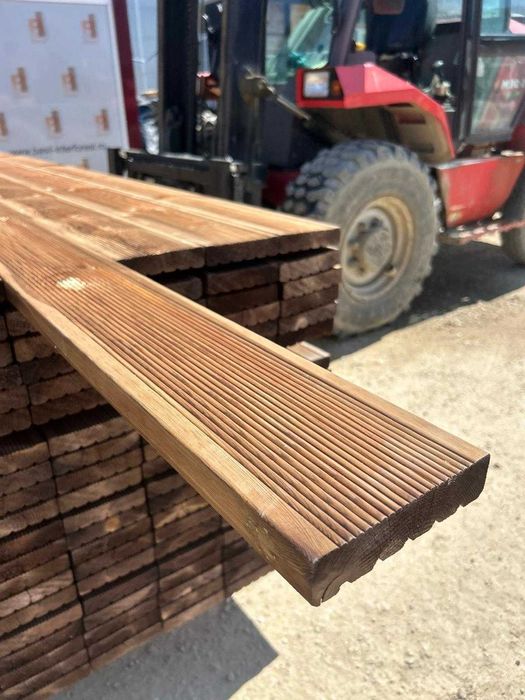 DECK Impregnat in autoclava |  Pin Nordic Finlanda |  32 × 144 × 4500 mm | doua fete profilate | STOC NOU DISPONIBIL