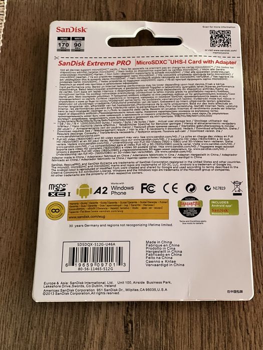 Sandisk мемори карта 512гб