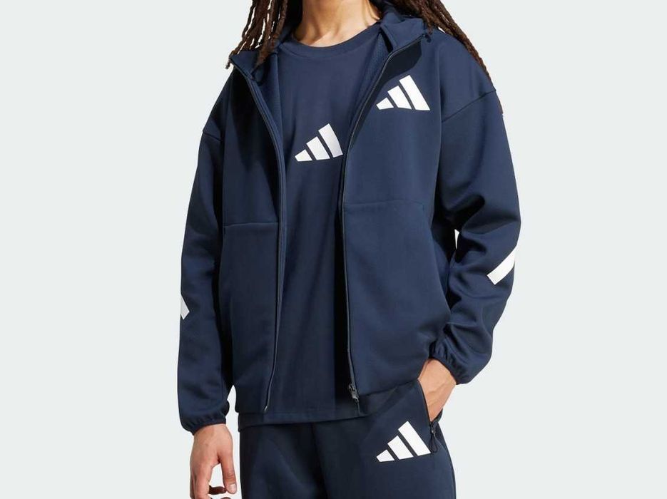 adidas men Z.N.E. Full-Zip Hooded Track Jacket M