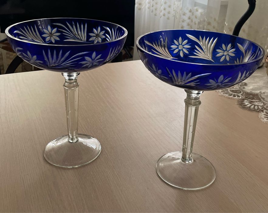 Продам винтажные хрустпльные фруктовницы