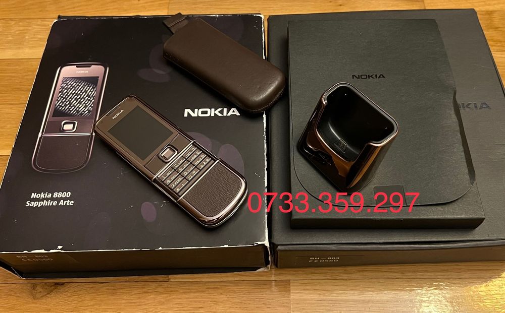 Telefon Nokia 8800 ARTE Sapphire + DOCK ! CA NOU Vintage Brown Maro Piele