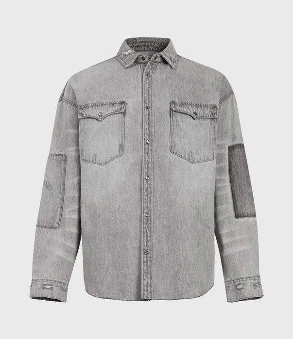 AllSaints Solara Denim Shirt - grey - XS/S (oversize)