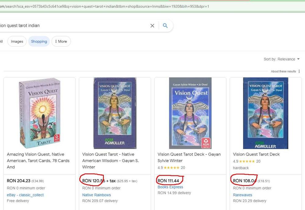set carti tarot indian