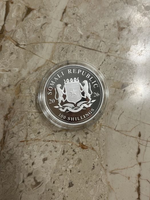 Сребърна монета Сомалийски слон 2026