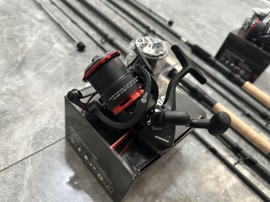 SET 2 Lansete Feeder Robinhan Dexter 3.90 XH 180g + 2 Mulinete Robinhan River Monster 5000LA